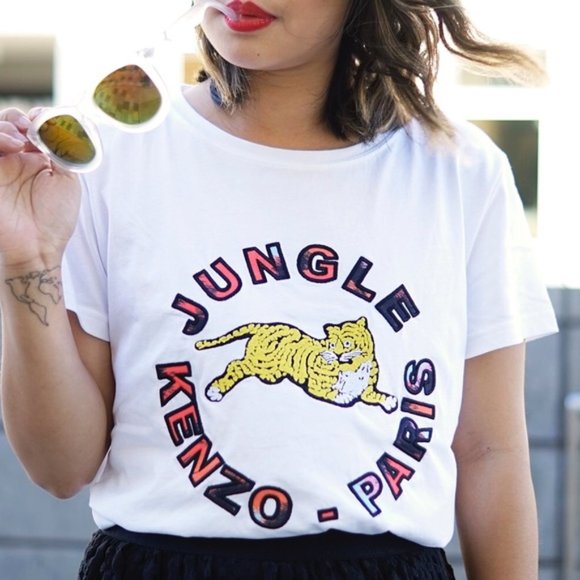 [KENZO x H&M] Tiger Embroidered T-shirt - Picture 2 of 3
